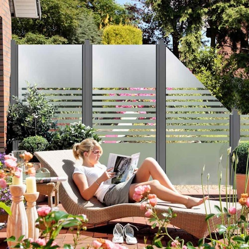 GroJa Ambiente Glas-Sichtschutz Typ Senkrecht 90
