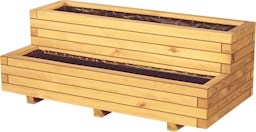 T&J VITJA Blumenkübel B 100 x T 50 x H 40 cm, 2 Stufen inkl. FolieneinsatzZubehörbild