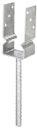Vorschaubild Alberts® U-Pfostenträger Holzschutz 150x60x4mm Betonanker Riffelstahl für verschiedene Pfostenstärken
