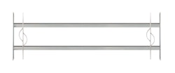 Alberts® Fenstergitter Secorino Style,ausziehbar,galv.blau verzinkt,HxB-B 300x1000-1500mm 