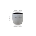 Vorschaubild Klocke Design Blumentopf Betonoptik 3er Set ⌀ 30 cm x H 29 cm, 40 cm x H 32 cm, 49 cm x H 48 cm