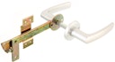 Vorschaubild Alberts® Flechtzaun-Einzeltorverschl.,gelb vz,Drücker und Rosette aus Alu,Länge 170 mm 