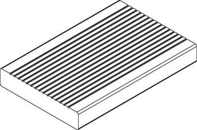 Handmuster OSMO Terrassendiele Thermo-Fichte 25 x 140 mm geriffelt SenoFix