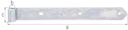 Vorschaubild Alberts® Ladenband, gerade, Abschluss abgerundet, galvanisch verzinkt dickschichtpassiviert., LxB 400x45 mm, Rolle ⌀16 mm 314101