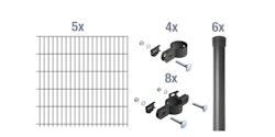 Alberts® ESM Grundset,vz anth. kstb.,Breite 2000 mm,Höhe 1250 mm, Länge 10 m 632861