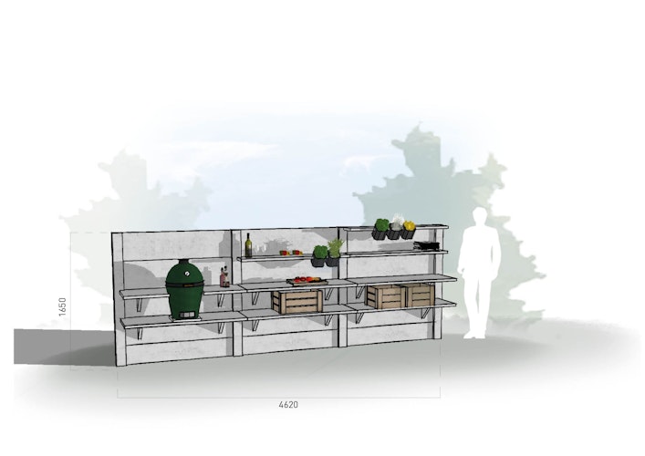 WWOO Designbeton-Outdoorküche Elia