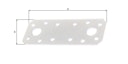 Vorschaubild Alberts® Flachverbinder weiß kunststoffbeschichtet  96x35 mm
