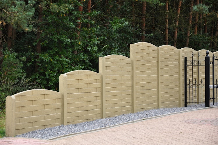ORIGI WALLS™ Beton Sichtschutz Bogen FLECHT 395/495 x 2000 mm 