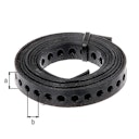 Vorschaubild Alberts® Lochband schwarz kunststoffbeschichtet Breite 20 mm Länge 1,5 m