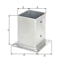 Vorschaubild Alberts® Aufschraubhülse 150mm für verschiedene Pfostenstärken