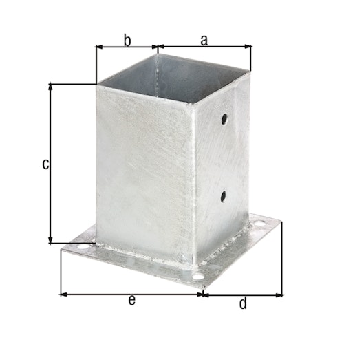 Alberts® Aufschraubhülse 150mm für verschiedene Pfostenstärken