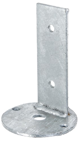 Alberts® Befestigungswinkel, feuerverzinkt, zum Aufschrauben, Aufschraubplatte: ⌀100 mm 657260