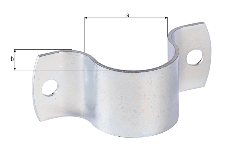 Alberts® Rohrschelle, galvanisch verzinkt dickschichtpassiviert, Außen-⌀42,4mm, ⌀1 2/3 Zoll, TxB 40x104mm 216658