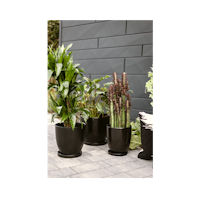Wikholm form Design Untersetzer schwarz 3er Set ⌀ 19/23/28,5 cm