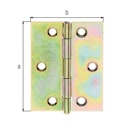 Vorschaubild Alberts® Scharnier, sendzimirverzinkt, LxB 70x53,6 mm 345907