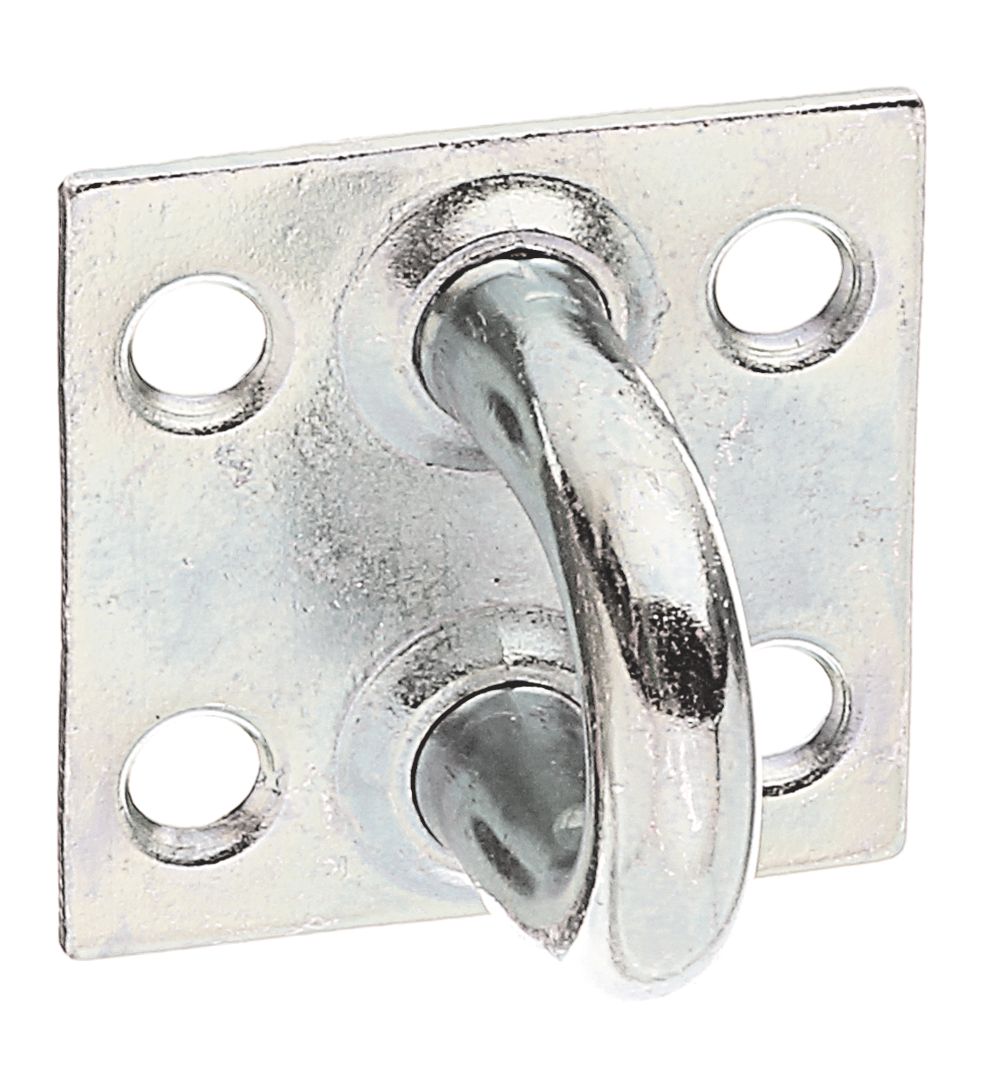 Alberts® Öse auf Platte, galvanisch verzinkt dickschichtpassiviert, LxB Platte 37x37 mm 348502