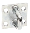 Vorschaubild Alberts® Öse auf Platte, galvanisch verzinkt dickschichtpassiviert, LxB Platte 37x37 mm 348502
