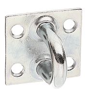 Alberts® Öse auf Platte, galvanisch verzinkt dickschichtpassiviert, LxB Platte 37x37 mm 348502