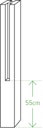 Vorschaubild ORIGI WALLS™ BETON NUT Mittelpfosten 120 x 120 mm