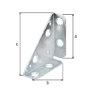 Vorschaubild Alberts® Eckplatte, sendzimirverzinkt, Schenkellängen 50 mm, Breite 70 mm 337254