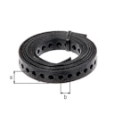 Vorschaubild Lochband verz. schwarz 12x0,9 mm/1,5 m