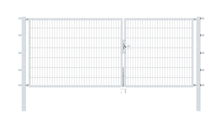 Alberts® Doppeltor Flexo,feuerverzinkt,lichte BxH3500x1400,PF80x80/2100mm 647988