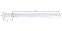 Vorschaubild Alberts® Werfgehänge, galvanisch verzinkt, dickschichtpassiviert, Scharnier LxB 63x101, Band LxB 500x45 mm 315443