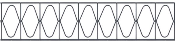 Alberts® Dekorelement Design Eleganz, verzinkt, anthrazit RAL 7016,BxH 2000 x 200 mm 665203