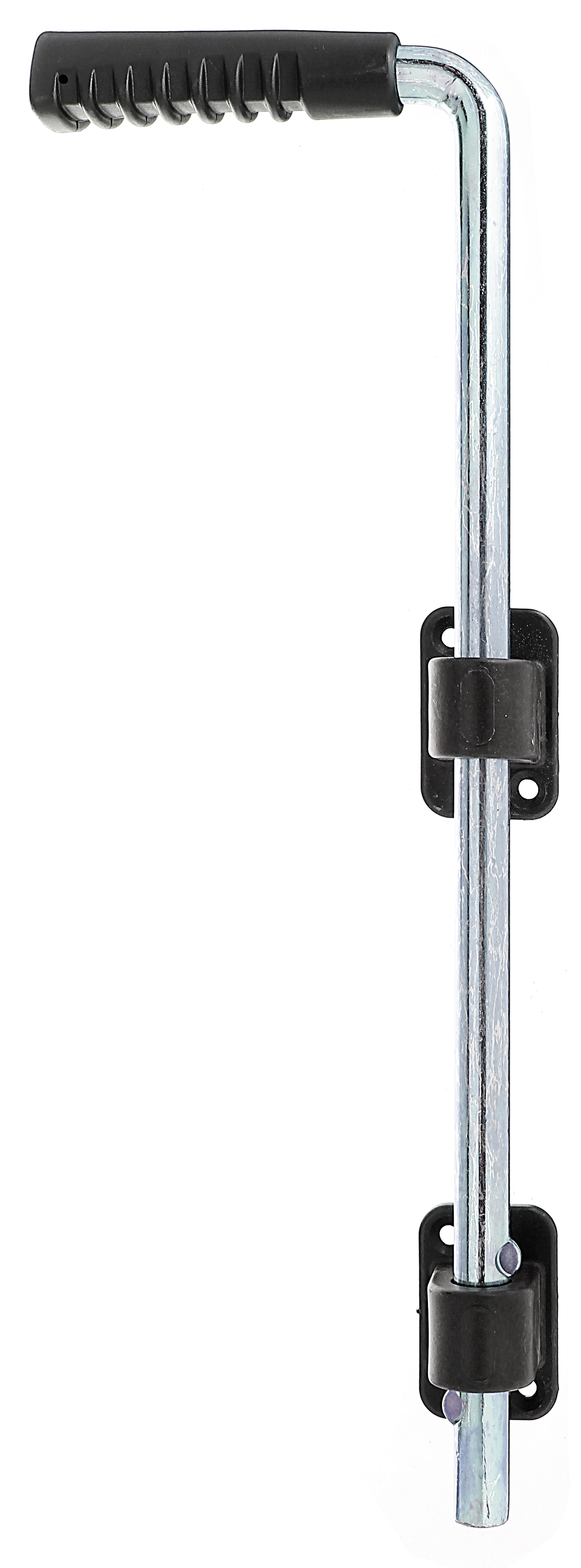 Alberts® Bodenschieber,verzinkt,Griff schwarz,Gesamthöhe 400 mm,Abstand Bolzen-Tor 40 mm 207021