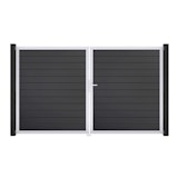 GroJa BasicLine Schmal Doppeltor Rahmen Aluminium EV1 3000 x 1800 mm GroJa BasicLine Schmal Doppeltor Rahmen Aluminium EV1 3000 x 1800 mmZubehörbild