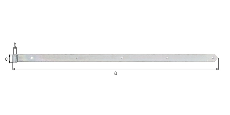 Alberts® Ladenband, gerade, Abschluss abgerundet, galvanisch verzinkt dickschichtpassiviert., LxB1182x60 mm, Rolle ⌀20 mm 312442