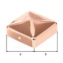 Vorschaubild Alberts® Pfostenkappe für Holzpfosten flach Kupfer zaponiert LxB 70x70 mm 