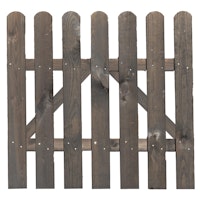 T&J BLACKLINE-Serie Vorgartentor, 100 x 85 cm, anthrazit lasiert, Staketen 16/90 mm, Riegel 22/70 mm