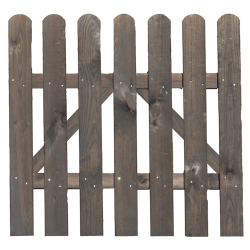 T&J BLACKLINE-Serie Vorgartentor, 100 x 85 cm, anthrazit lasiert, Staketen 16/90 mm, Riegel 22/70 mm