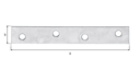 Vorschaubild Alberts® Flachverbinder, sendzimirverzinkt, LxB 100x15 mm 339272