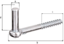 Vorschaubild Alberts® Kloben z.Einschrauben  Dorn ⌀13 mm L:115 mm Gewinde-L: 57 mm