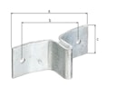 Vorschaubild Alberts® Lasche für Zaunpfosten aus T-Profil feuerverzinkt Länge 148 mm Breite 40 mm 