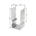 Vorschaubild Alberts® U-Pfostenträger Holzschutz 150x60x4mm zum Aufschrauben für verschiedene Pfostenstärken
