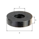 Vorschaubild Alberts® Distanzhülse,KST schwarz,Außen ⌀20mm,Höhe je 5/10/20/30mm,verpackt à 5 St. 