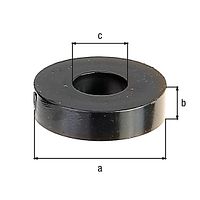 Alberts® Distanzhülse,KST schwarz,Außen ⌀20mm,Höhe je 5/10/20/30mm,verpackt à 5 St. 