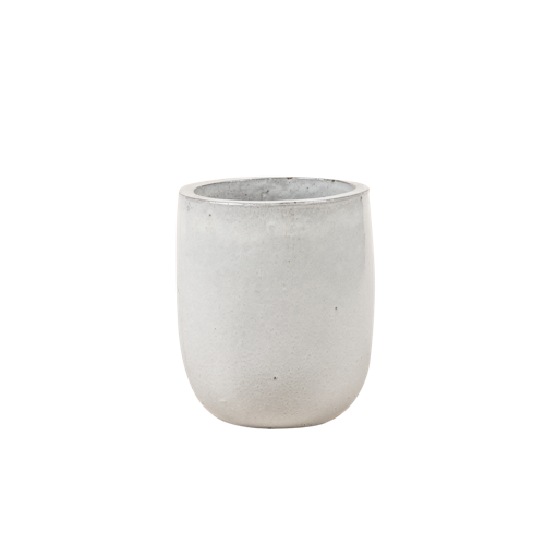 Vosteen Design Blumentopf /  Pflanzgefäß Terrakotta weiß 3er Set ø 20 cm x H 22 cm, 26 cm x H 30 cm, 36 cm x H 40 cm