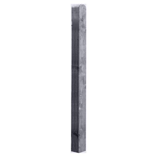 T&J BLACKLINE Pfosten Kopf gerundet, 9 x 9 x 100 cm, anthrazit lasiert