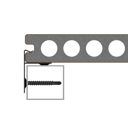 NewTechWood Anfangsclip K-37 - Anfangs- und Endklammer-Set Inkl. 25 Klammern (K-37), 25 Schrauben (4,2x30mm), Torx-Bit.