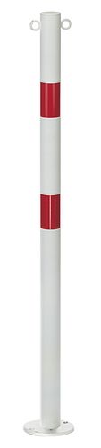 Alberts® Absperrpf. Standard SK fvz.,weiß,2 rote Ringe, Aufschr.,Pf.⌀76 mm 782931