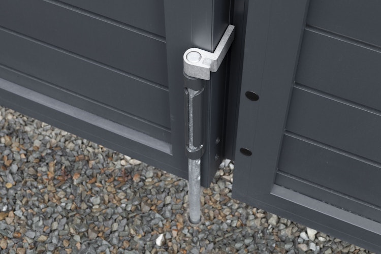 dz VIDUAL Swing Einzeltor Comp-Co WPC 140 x 20 mm Steckprofil