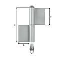 Vorschaubild Alberts® Konstruktionsband Typ KO4,zweit.,VA,z.Anschweißen,Höhe 80mm