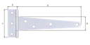Vorschaubild Alberts® Kistenband, galvanisch verzinkt dickschichtpassiviert, Scharnier LxB 70x22,5, Band LxB 150x33 mm 347338
