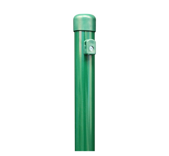 Alberts® Zaunpf.,zinkp.grün Kst.b.,Länge 2000mm,Pfostenst. ⌀42mm,Geflechth. 1500mm 613105