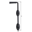 Vorschaubild Alberts® Bodenschieber Ovado verz.,graphitgrau beschichtet Länge 400 mm 