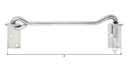 Vorschaubild Alberts® Sturmhaken, m. Gegenpl., galvanisch verzinkt dickschichtpassiviert, ,z.Anschrauben,Gesamtl. 590 mm,Haken ⌀12 mm 209223